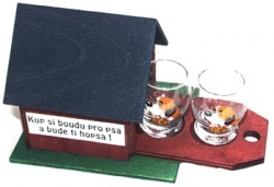 Dárková sada PSÍ BOUDA 2xkulička dekor švestka
