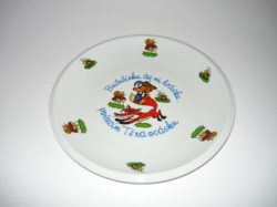 Dětský TALÍŘ mělký porcelánový pr. 205mm dekor Budulínek