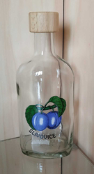 Láhev GIN 350ml dekor lov-jelen,srnec,divočák,bažant,tetřev,z