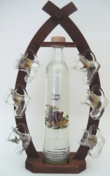 Dárková sada VRTULE Vodka 700ml + 6x botička 30ml dekor švestka